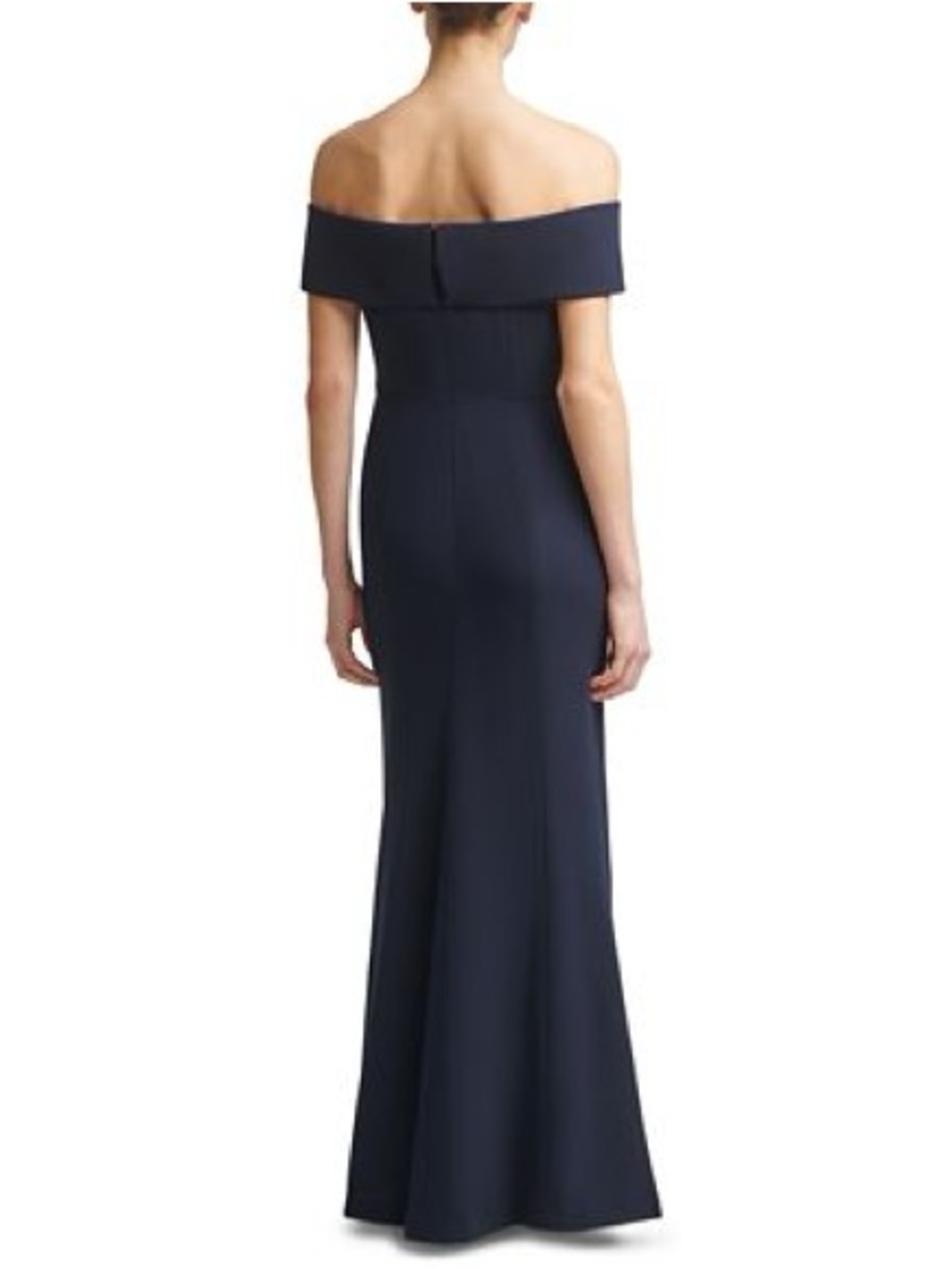 Calvin Klein Off-Shoulder Navy Maxi Dress - Picture 3 of 5